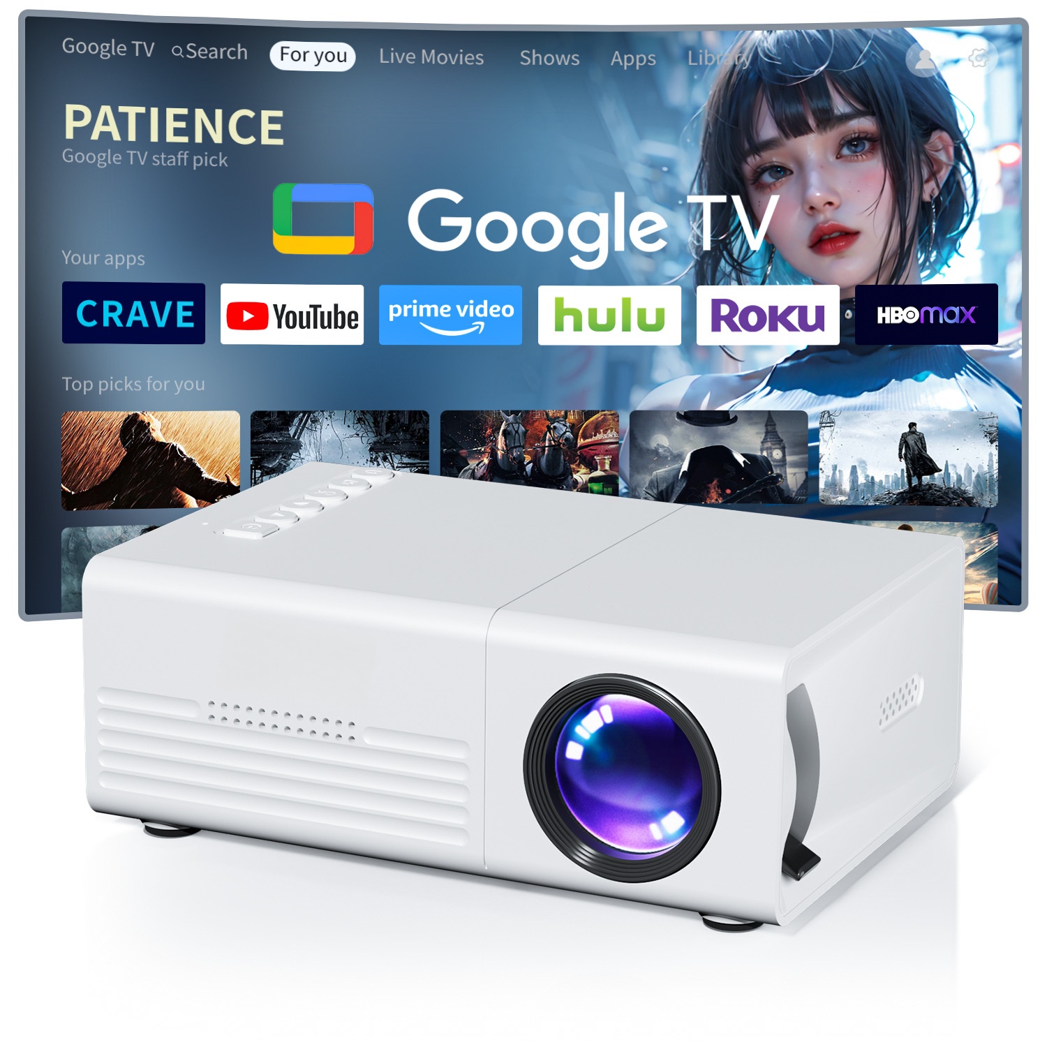 Home Cinema Media Player - Mini Projector TFT LCD Wifi Bluetooth
