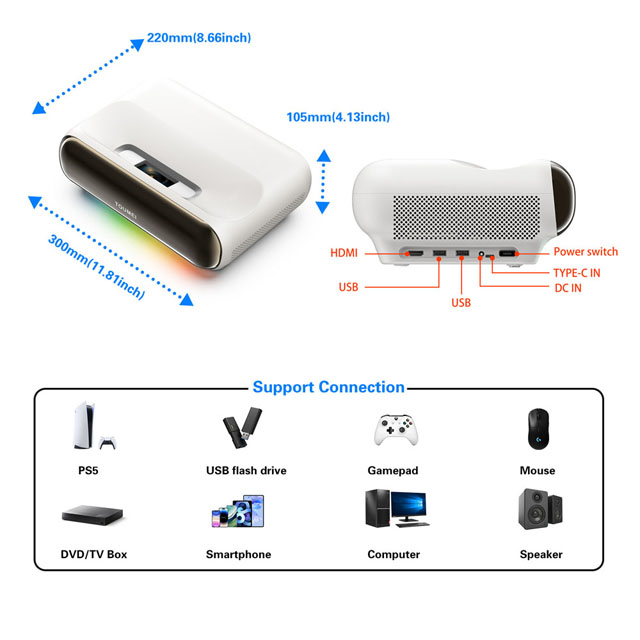 Triple Color Laser Projector U - đánh giá và giá Home Cinema Ultra Short Throw Projector