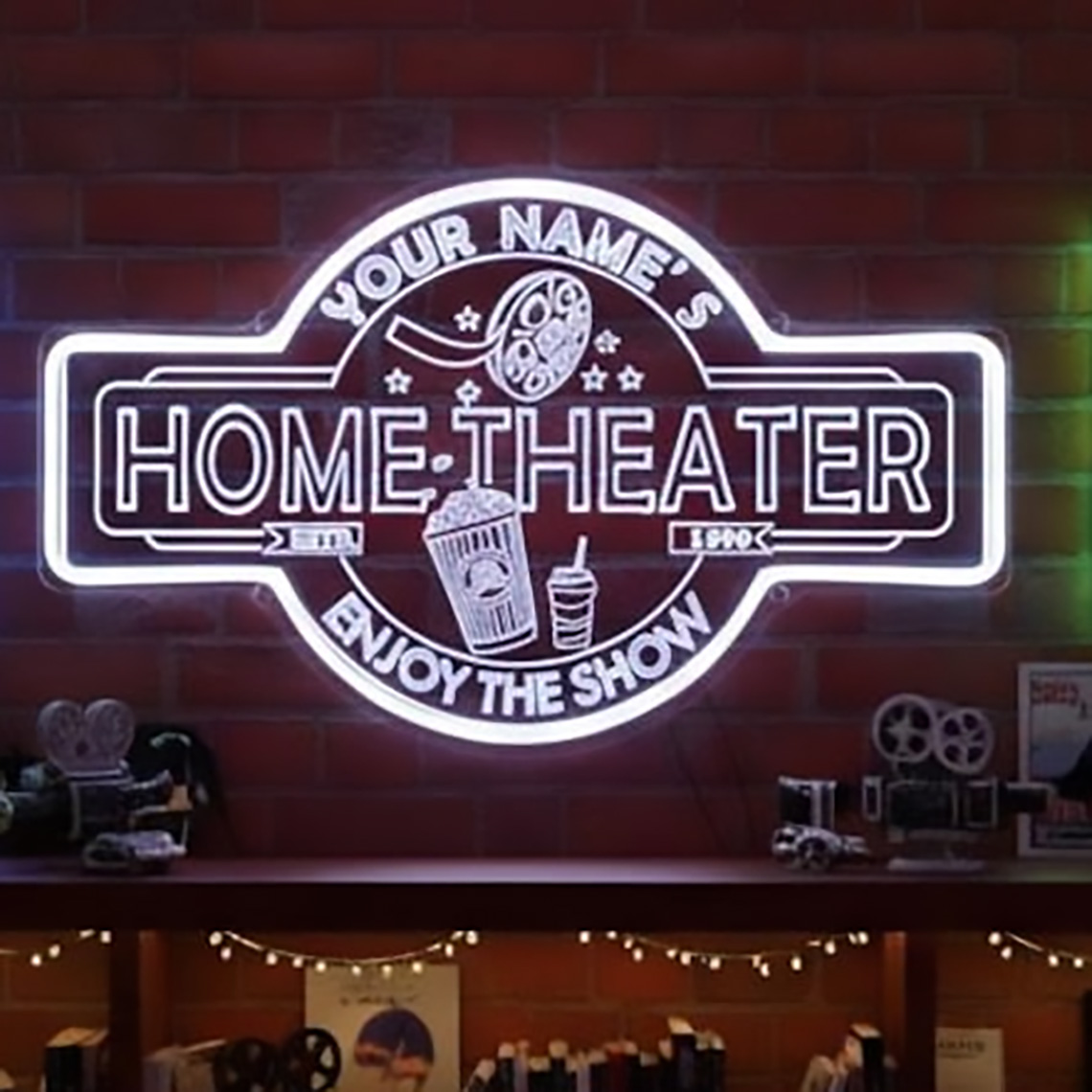 Custom Home Theater Neon Sign  - đánh giá và giá Home Cinema Room
