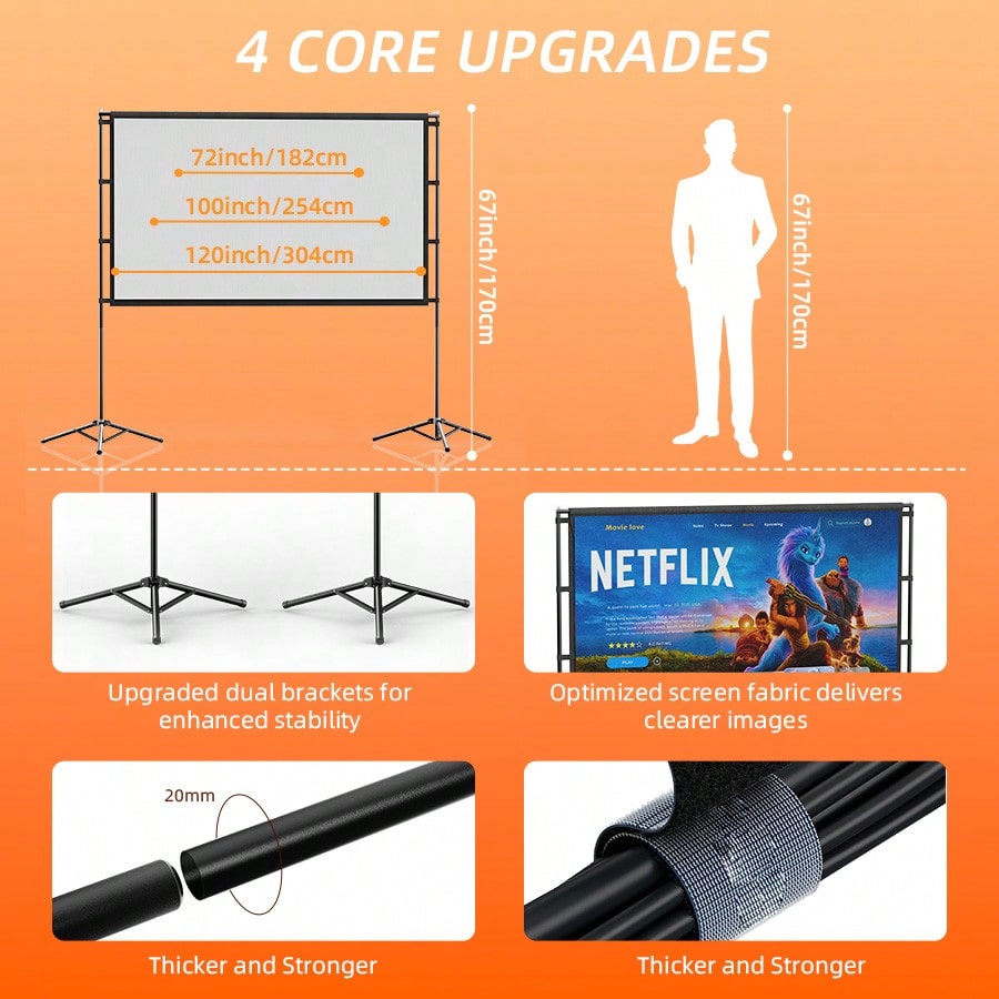 XBJ 100 Inch 4K Ultra HD Proje - đánh giá và giá Home Cinema Rack