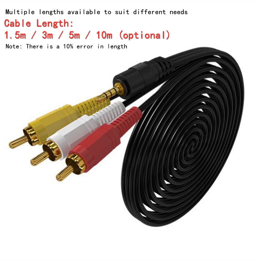3.5mm to 3 RCA Audio Video Cab - đánh giá và giá Home Cinema Ampli