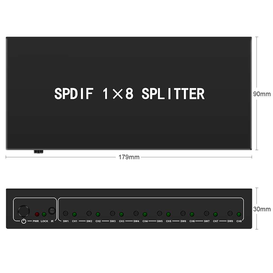 Optical Audio Splitter,1 in 8  - đánh giá và giá Home Cinema Ampli