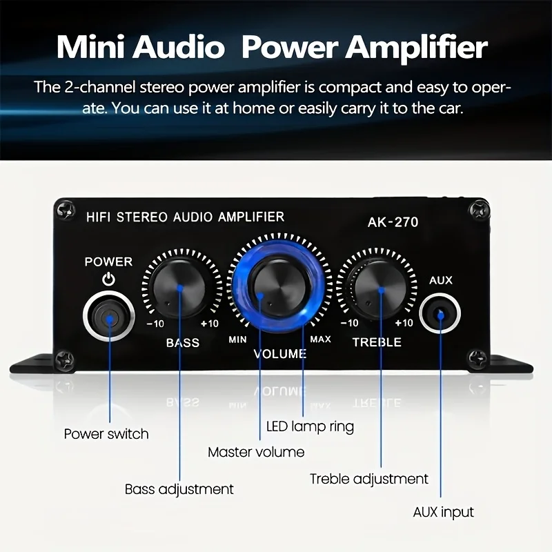 AK-270 400W Mini Power Amplifi - đánh giá và giá Home Cinema Speaker System