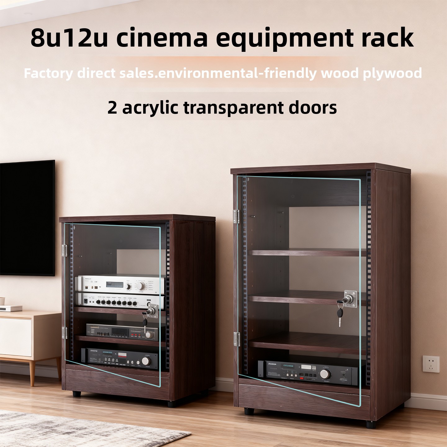Front transparent door 8U - 16 - đánh giá và giá Home Cinema Rack